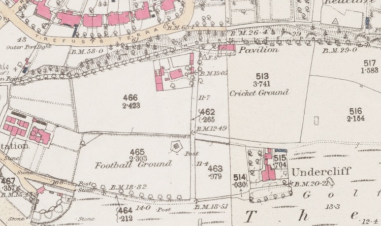 Exmouth - Cricket Ground : Map credit National Library of Scotland